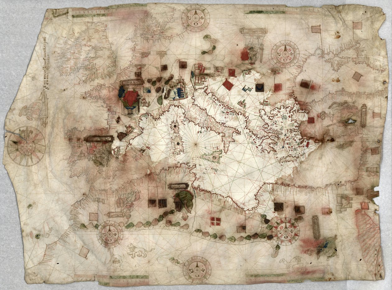 Mappa portolana di Jaume Olives (1550) da Jaume Olives