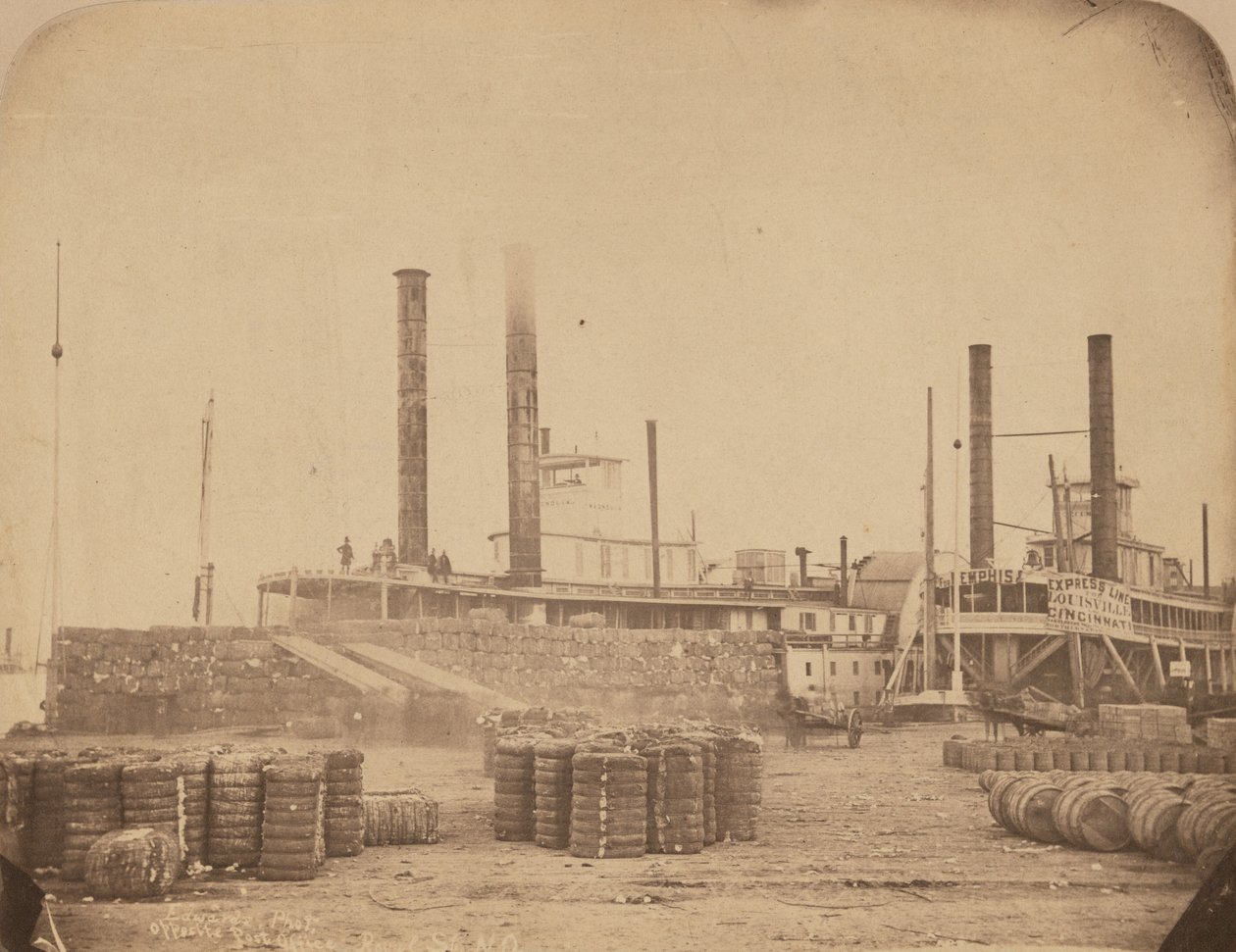 Il piroscafo Magnolia al porto di New Orleans, 1858-1861 (foto) da Jay Dearborn Edwards
