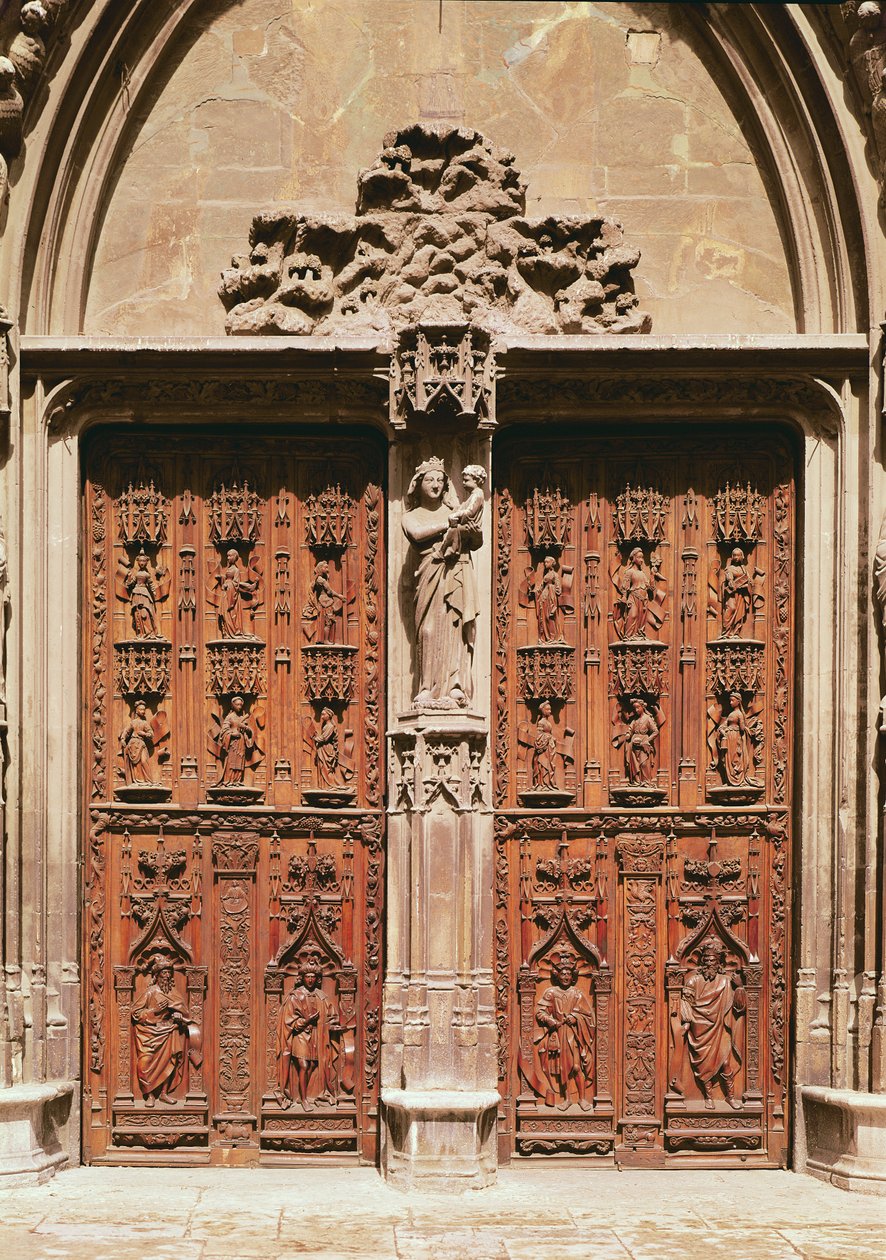 Portale principale della cattedrale di Saint-Sauveur, costruita nel 1504 da Jean and Soquet, Pierre Guiramand