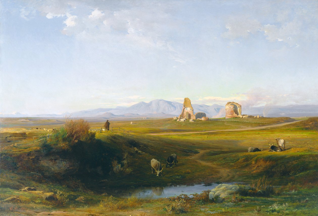 Veduta della campagna romana da Jean Achille Benouville