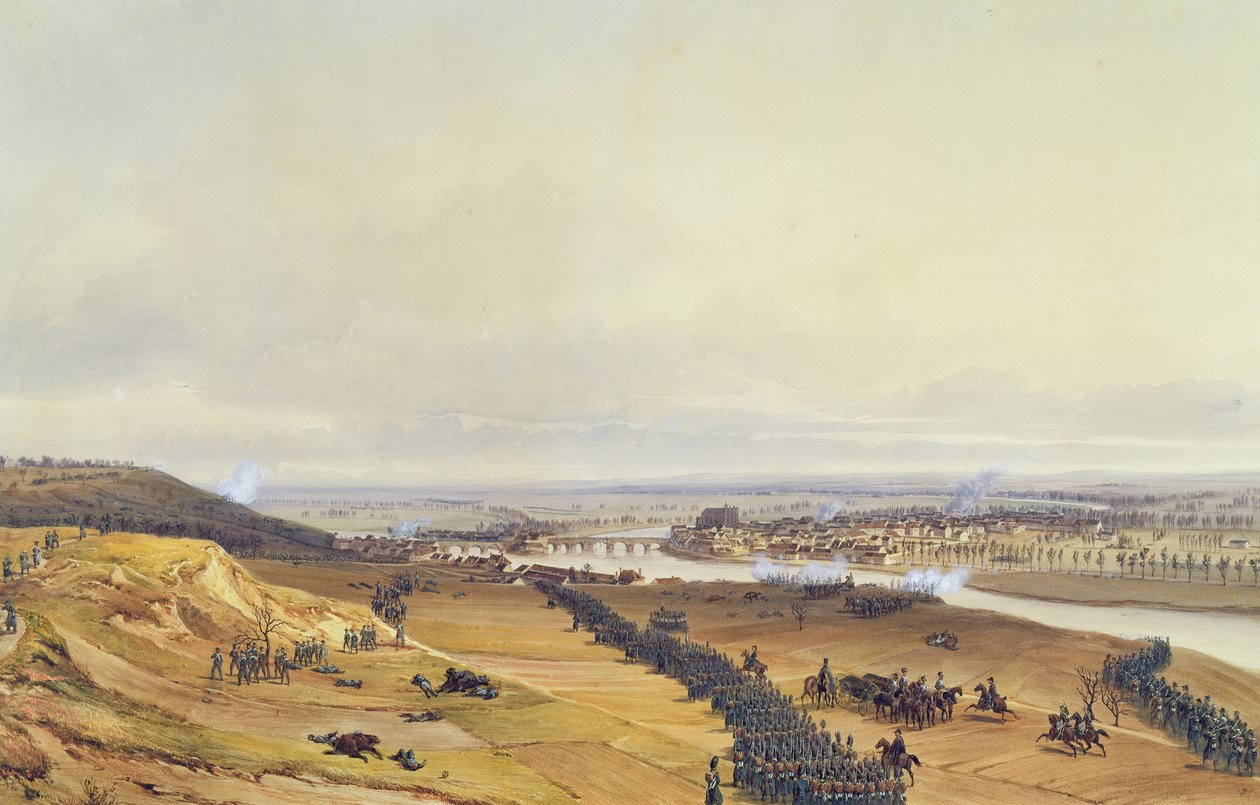 Battaglia di Montereau, 18 febbraio 1814, 1840 da Jean Antoine Simeon Fort