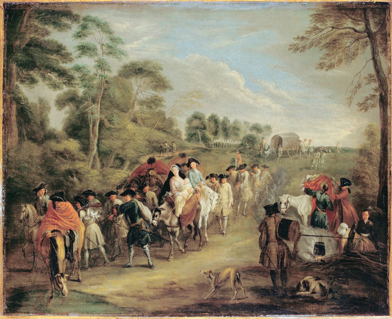 Soldati in marcia da Jean Antoine Watteau
