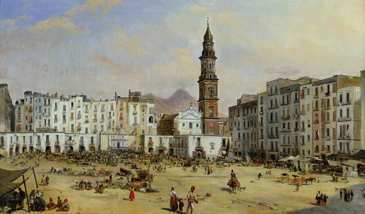 Piazza Mazaniello, Napoli da Jean Auguste Bard