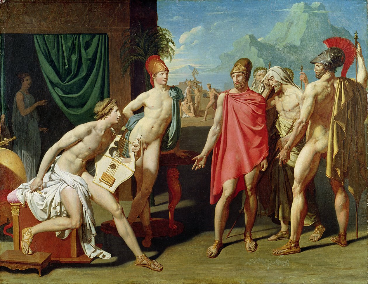 Ambasciatori inviati da Agamennone per convincere Achille a combattere, 1801 da Jean Auguste Dominique Ingres