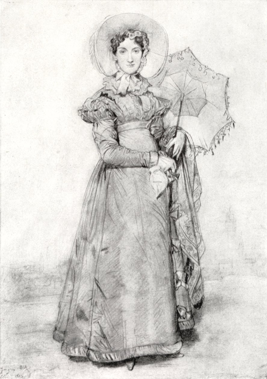 Dama con Ombrello da Jean Auguste Dominique Ingres