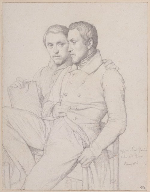 Doppio autoritratto di Hippolyte e Paul Flandrin da Jean Auguste Dominique Ingres