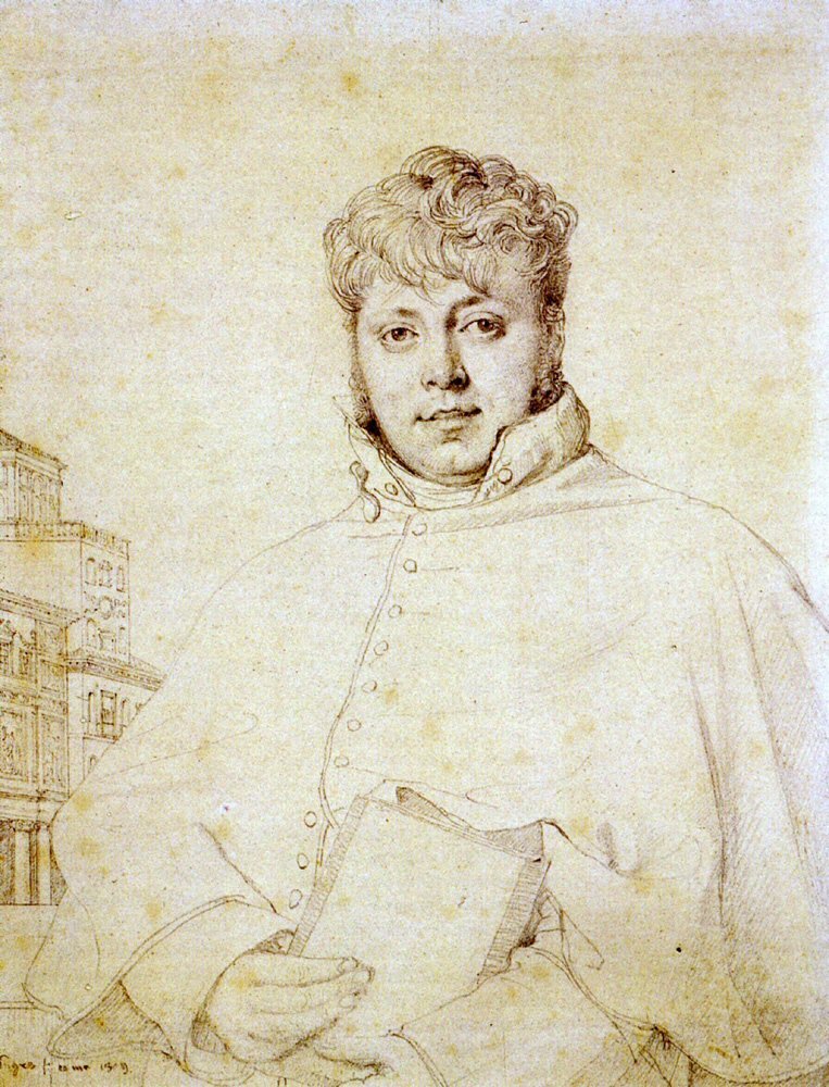 Architetto francese Auguste Guenepin da Jean Auguste Dominique Ingres