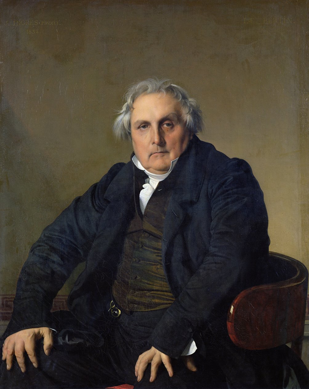 Louis-Francois Bertin (1766-1841) 1832 da Jean Auguste Dominique Ingres