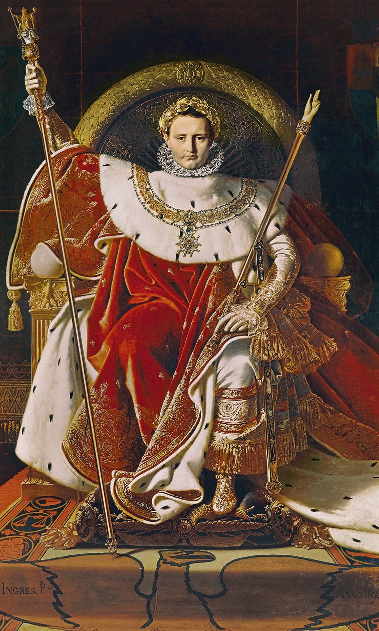 Napoleone I (1769-1821) sul trono imperiale, 1806 da Jean Auguste Dominique Ingres