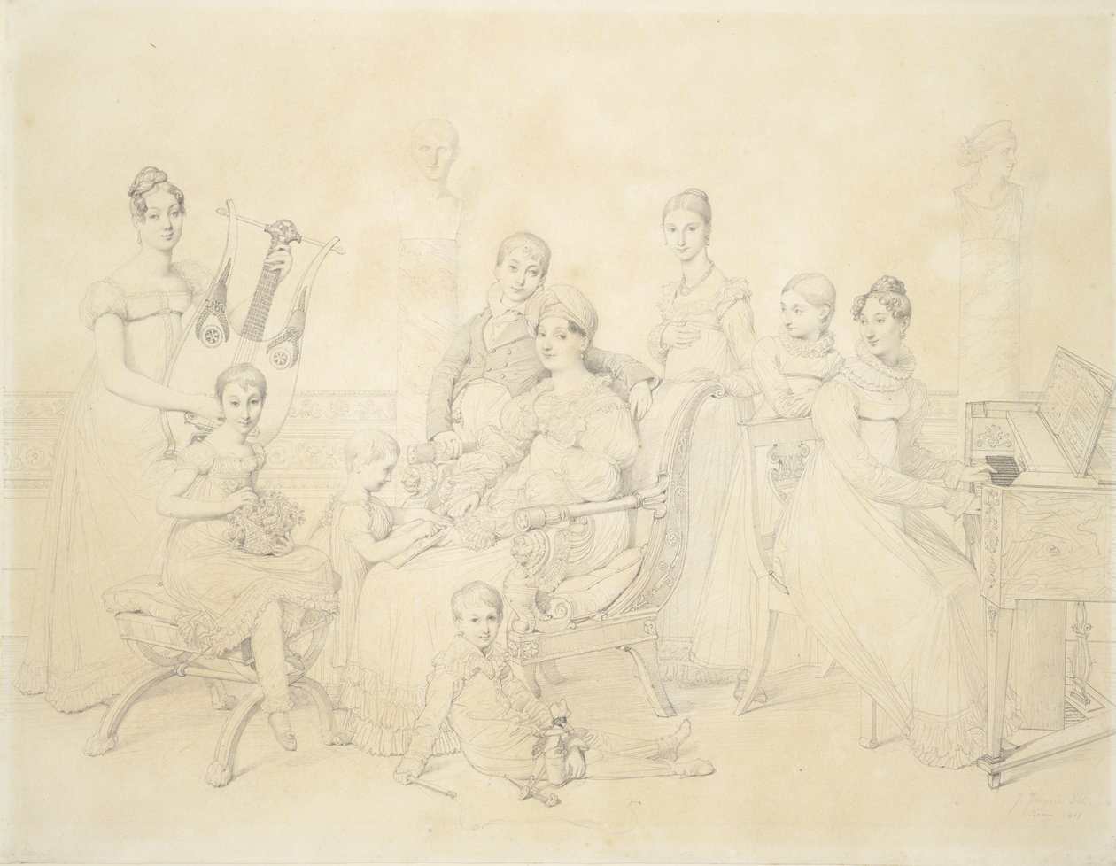 Ritratto della famiglia di Lucien Bonaparte da Jean Auguste Dominique Ingres