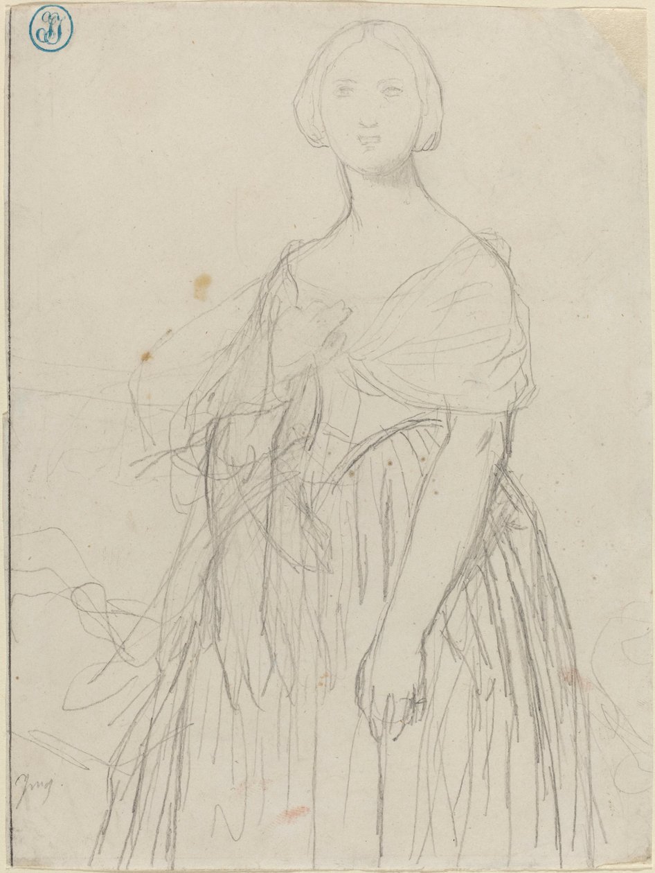 Schizzo per Madame Moitessier da Jean Auguste Dominique Ingres