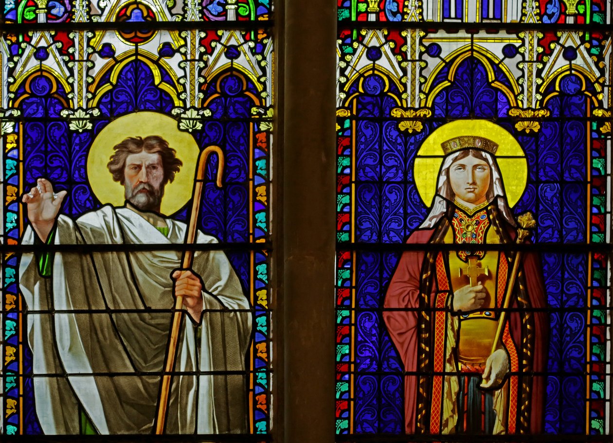 Finestra raffigurante Santi Reali: San Dionigi e Santa Clotilde da Jean Auguste Dominique Ingres