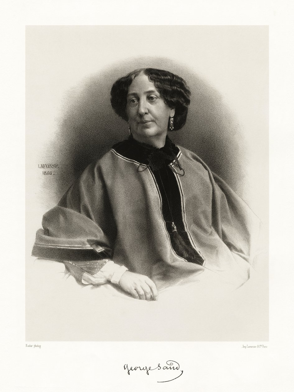 Georges Sand, 1865-66 da Jean Baptiste Adolphe Lafosse