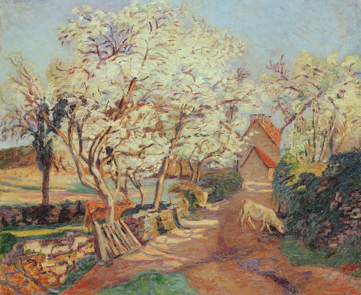 Alberi di prugne in fiore da Jean Baptiste Armand Guillaumin