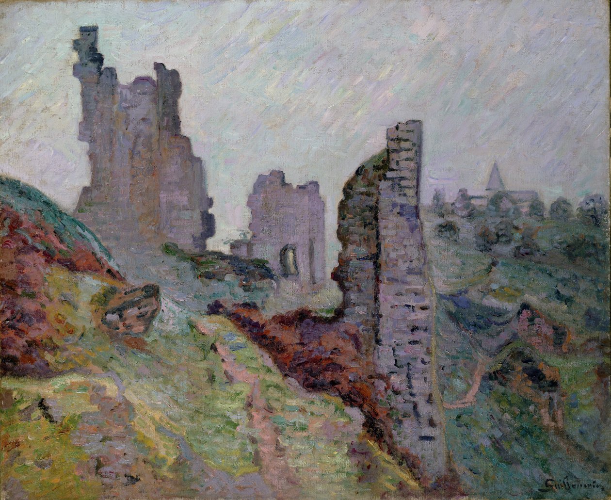 Rovine nella nebbia a Crozant, 1894 da Jean Baptiste Armand Guillaumin