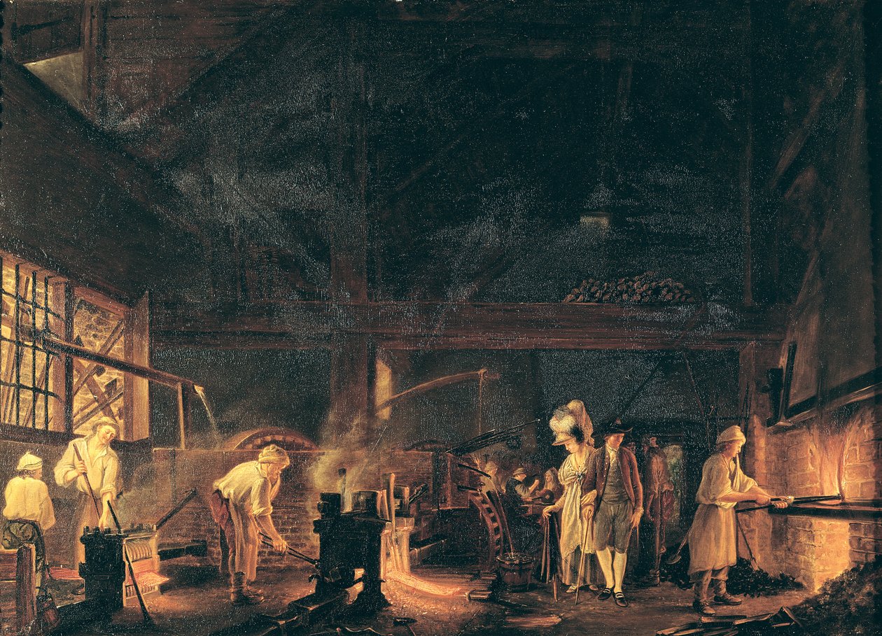 Interno di una fucina, 1771 da Jean Baptiste Bernard Coclers