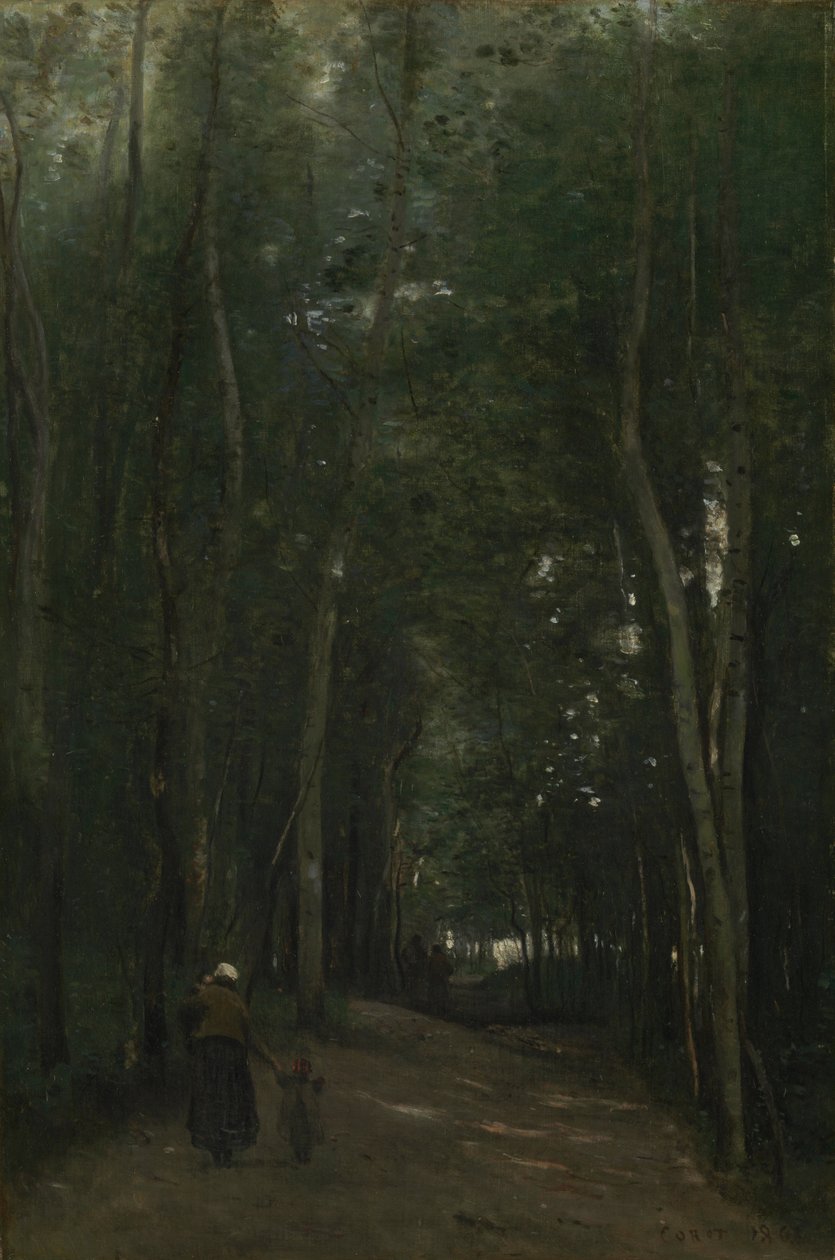 Un sentiero a Saint-Cloud da Jean Baptiste Camille Corot