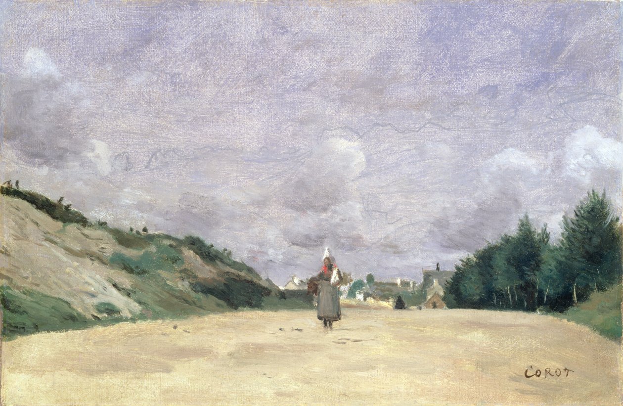 Una strada in Normandia, c.1860-65 da Jean Baptiste Camille Corot
