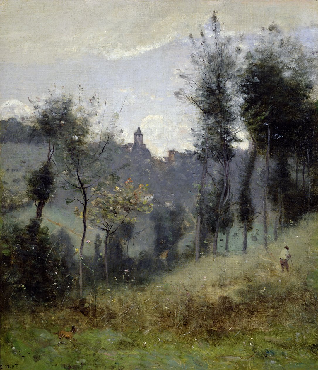 Canteleu vicino a Rouen da Jean Baptiste Camille Corot
