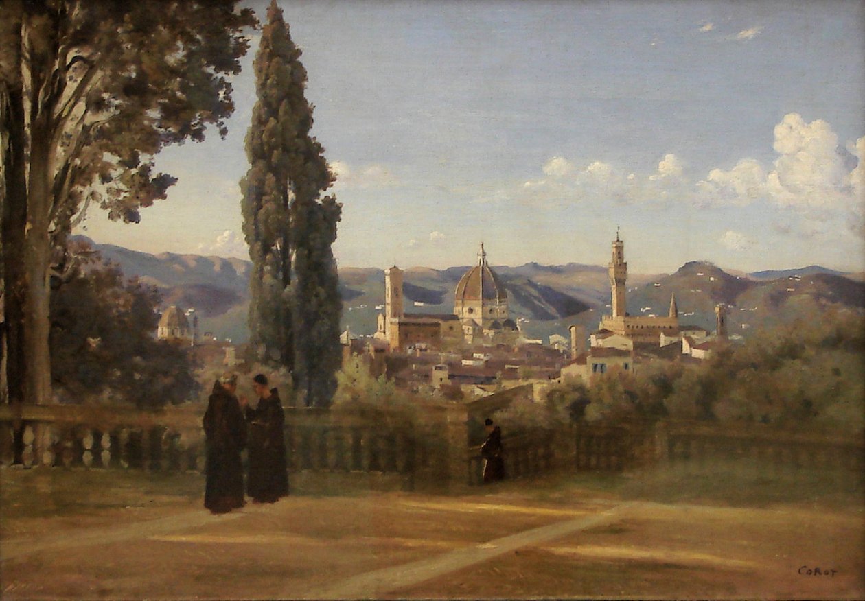 Firenze. Vista dai giardini di Boboli da Jean-Baptiste-Camille Corot