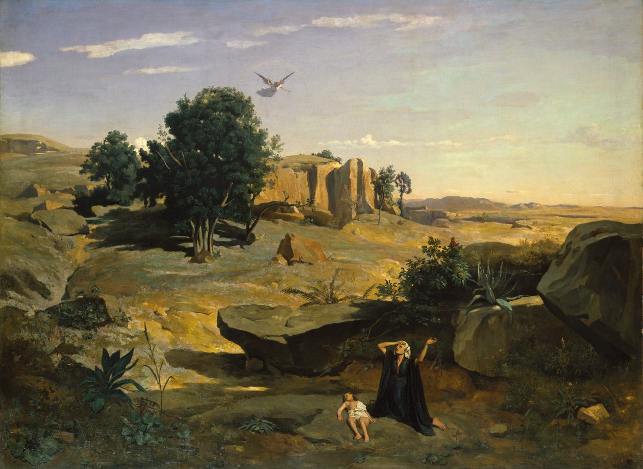 Agar nel deserto da Jean Baptiste Camille Corot