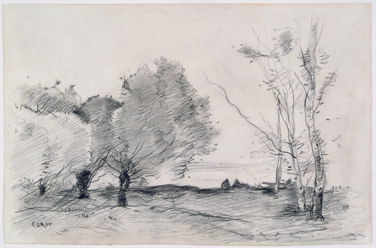 Paesaggio, 1860-68 da Jean Baptiste Camille Corot