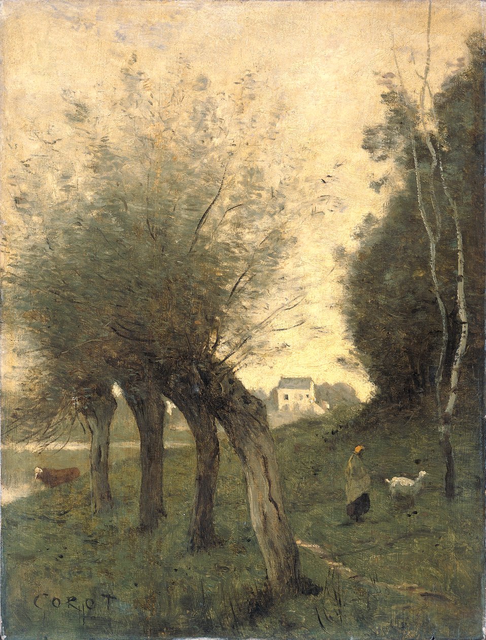 Paesaggio con salici da Jean Baptiste Camille Corot