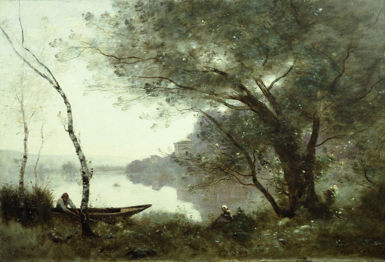 Il barcaiolo di Mortefontaine da Jean Baptiste Camille Corot