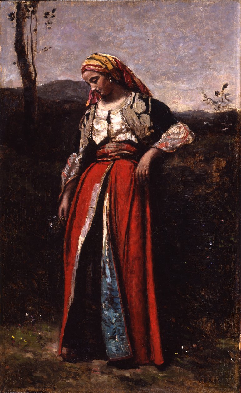 Ritratto di Mlle Dobigny, 1865-70 da Jean Baptiste Camille Corot