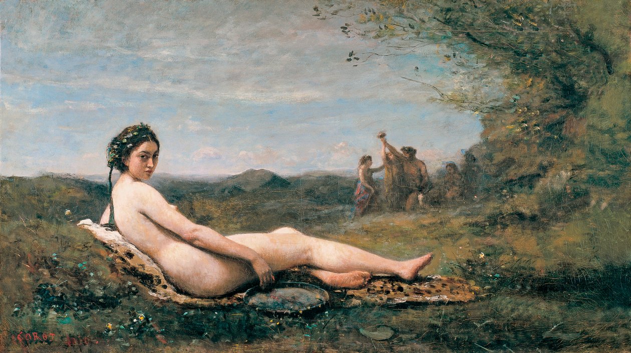 Riposo, 1860 da Jean Baptiste Camille Corot