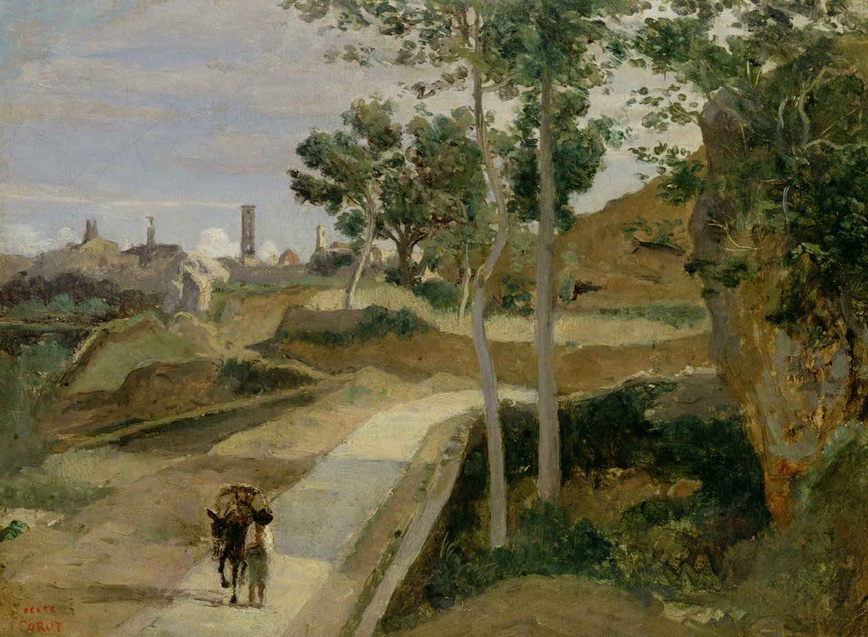 Strada da Volterra da Jean Baptiste Camille Corot