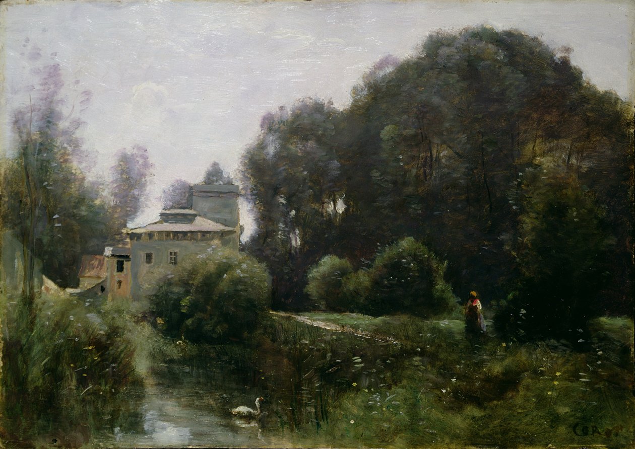 Souvenir della Villa Borghese, 1855 da Jean Baptiste Camille Corot