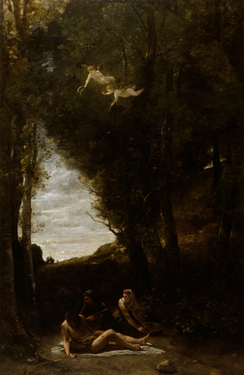 San Sebastiano soccorso da donne sante da Jean-Baptiste-Camille Corot