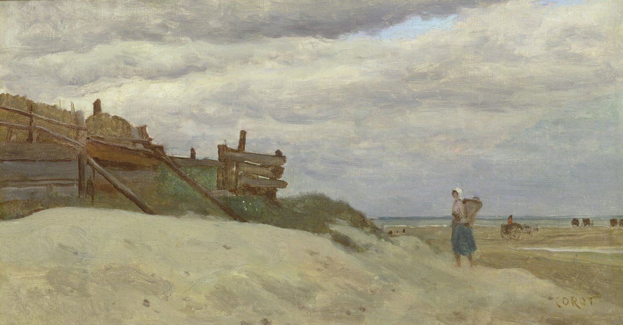 La spiaggia di Dunkerque, 1857 da Jean Baptiste Camille Corot