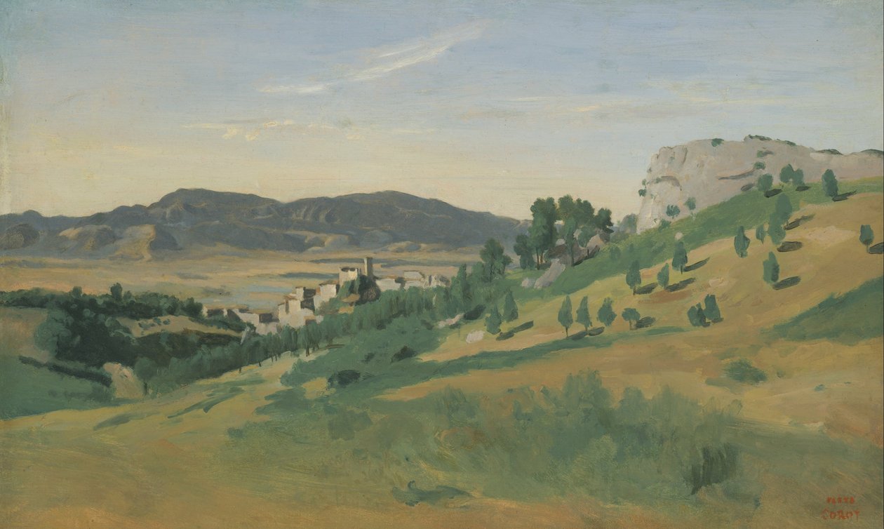 Veduta di Olevano da Jean Baptiste Camille Corot