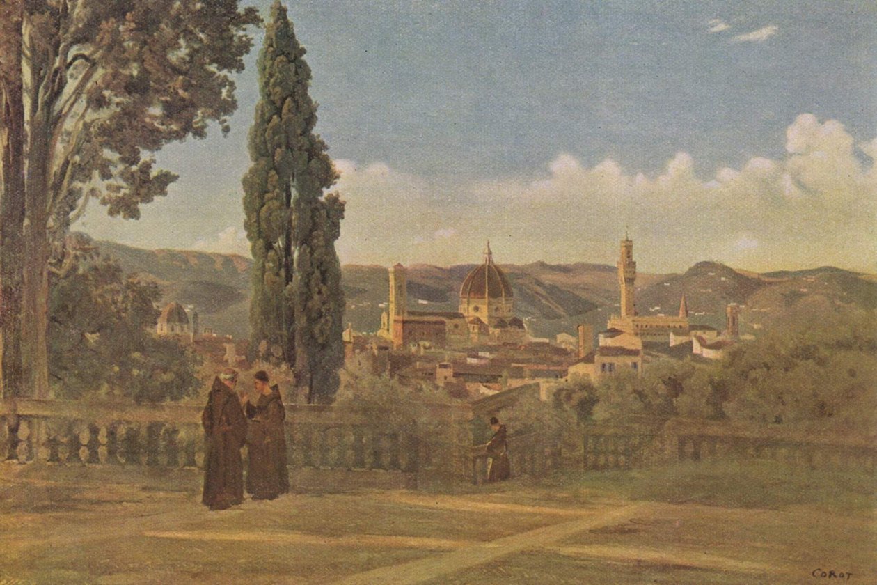 Veduta di Firenze dal giardino di Boboli da Jean Baptiste Camille Corot