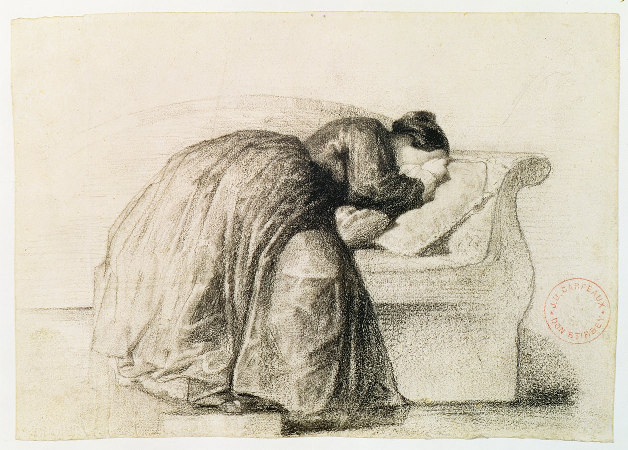Studio di una donna che piange da Jean Baptiste Carpeaux