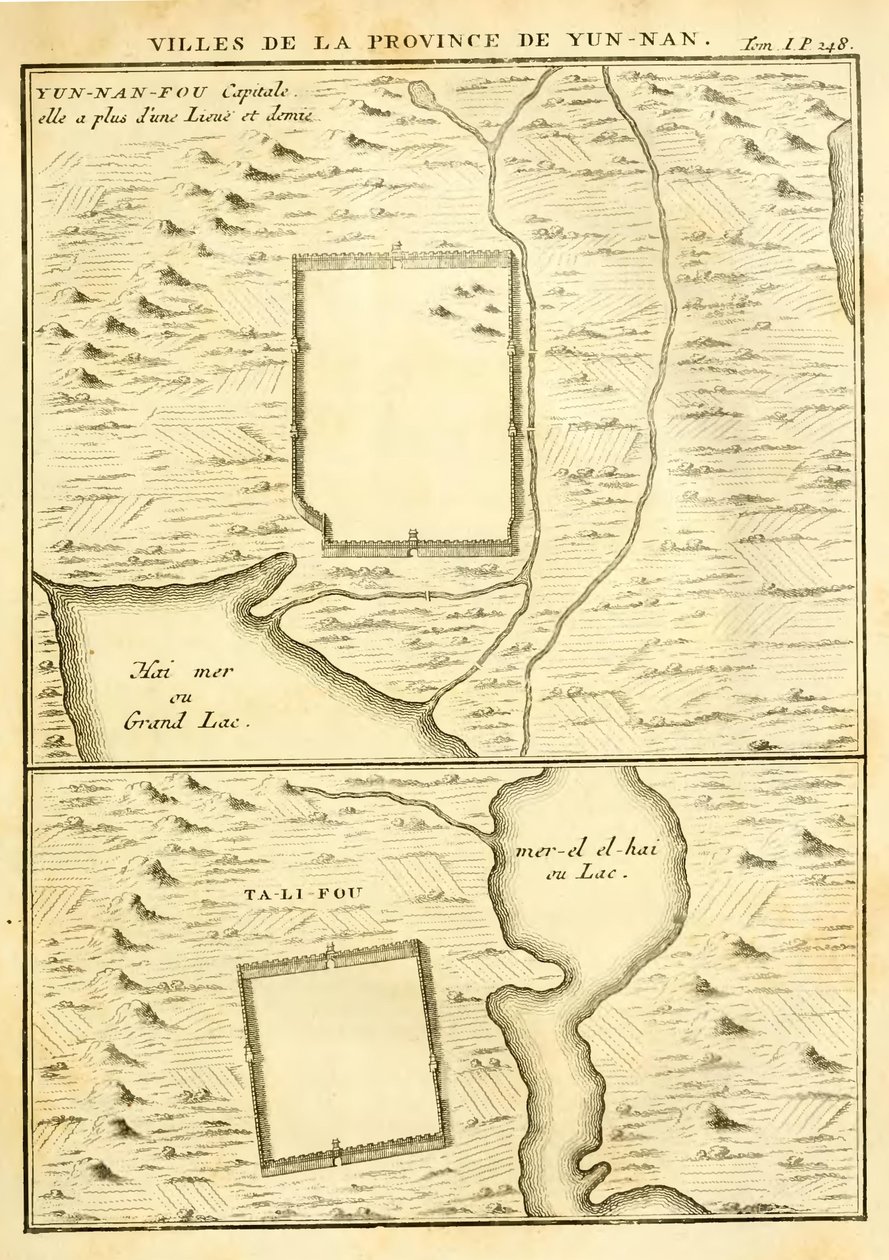 Città della provincia di Yunnan da Jean Baptiste Du Halde