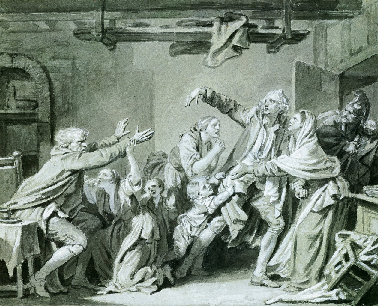 Un padre maledice il suo figlio ingrato, 1777 da Jean Baptiste Greuze