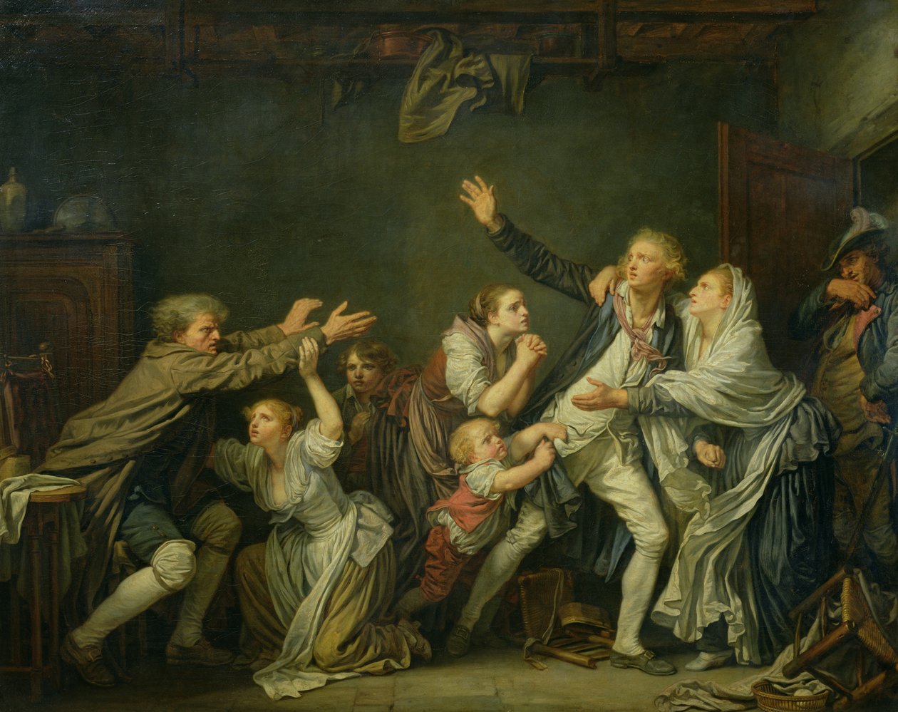 La maledizione del padre o il figlio ingrato, 1777 da Jean Baptiste Greuze