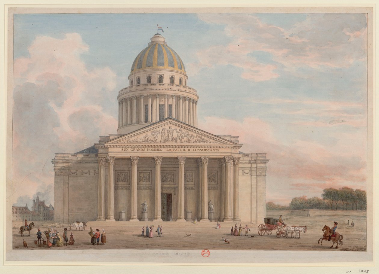 Il Pantheon di Parigi nel 1794-1795 da Jean Baptiste Hilair