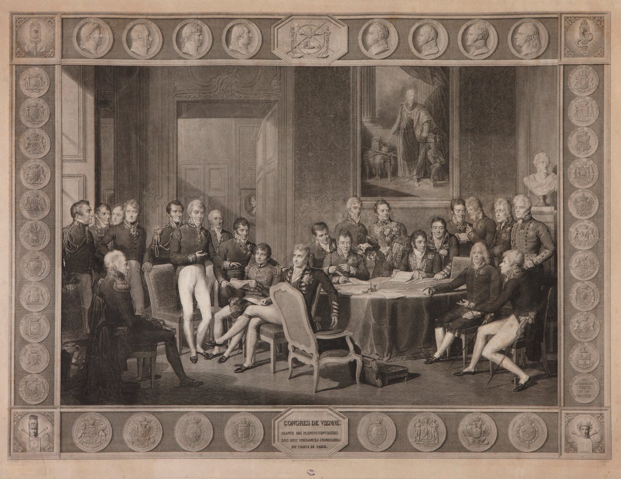 Congresso di Vienna, sessione plenipotenziaria, 1819 da Jean Baptiste Isabey
