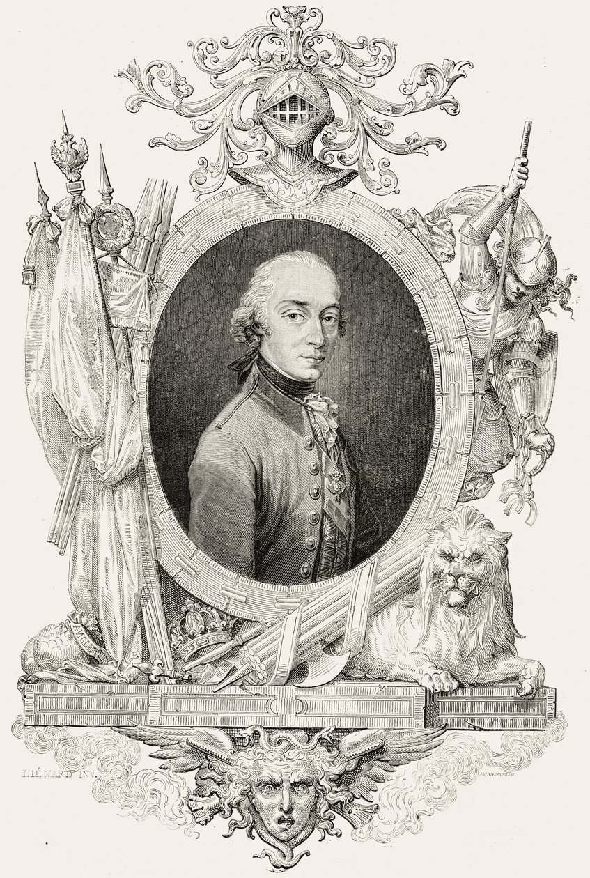 Ritratto di Carlo Edoardo Stuart (1720-88) il Giovane Pretendente, inciso da Stephane Pannemaker (1847-1930) da Jean Baptiste Lienard