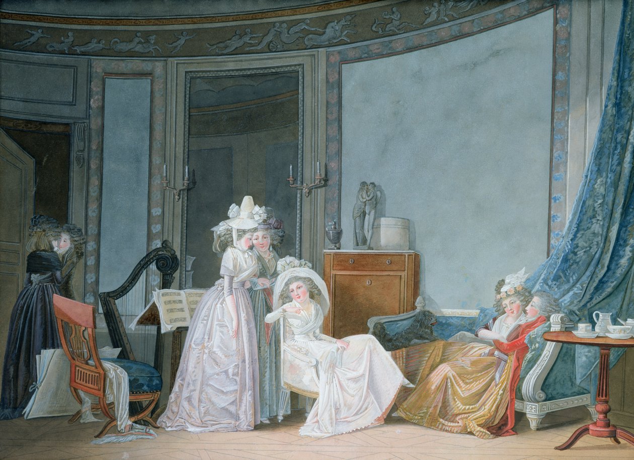 Incontro in un salone, 1790 da Jean Baptiste Mallet