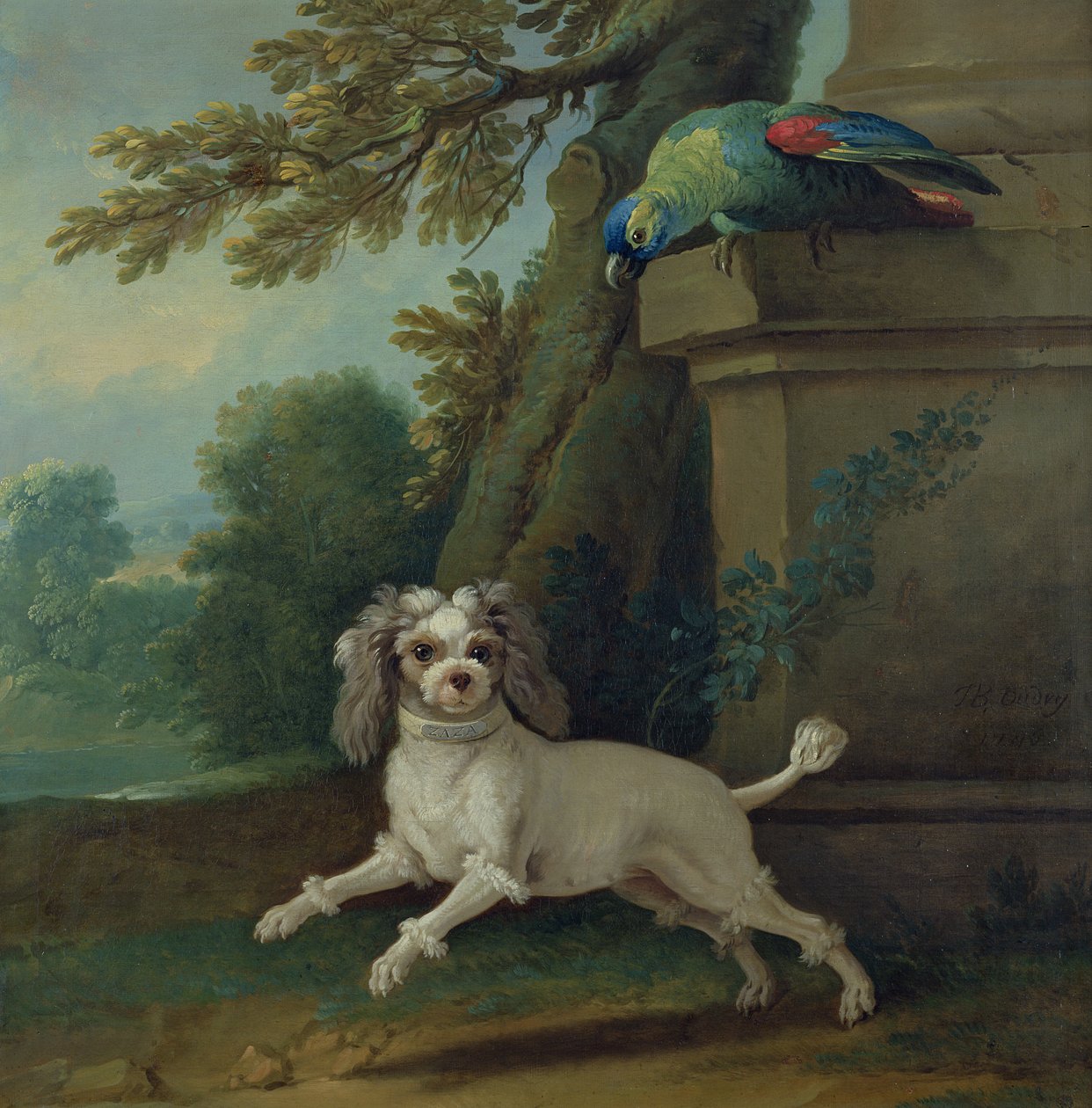 Zaza, il cane, c.1730 da Jean Baptiste Oudry