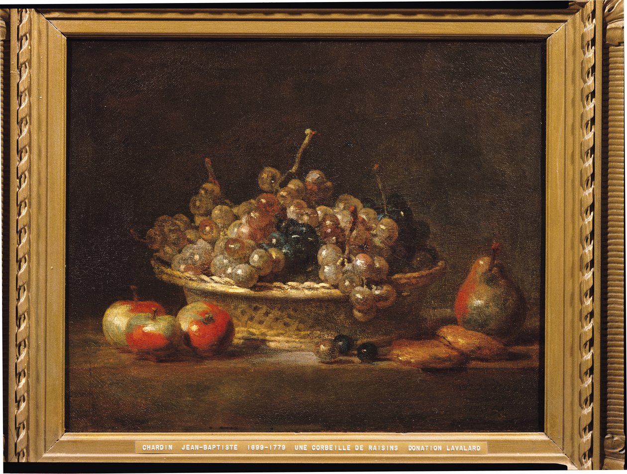 Cesto di uva, 1765 da Jean Baptiste Simeon Chardin
