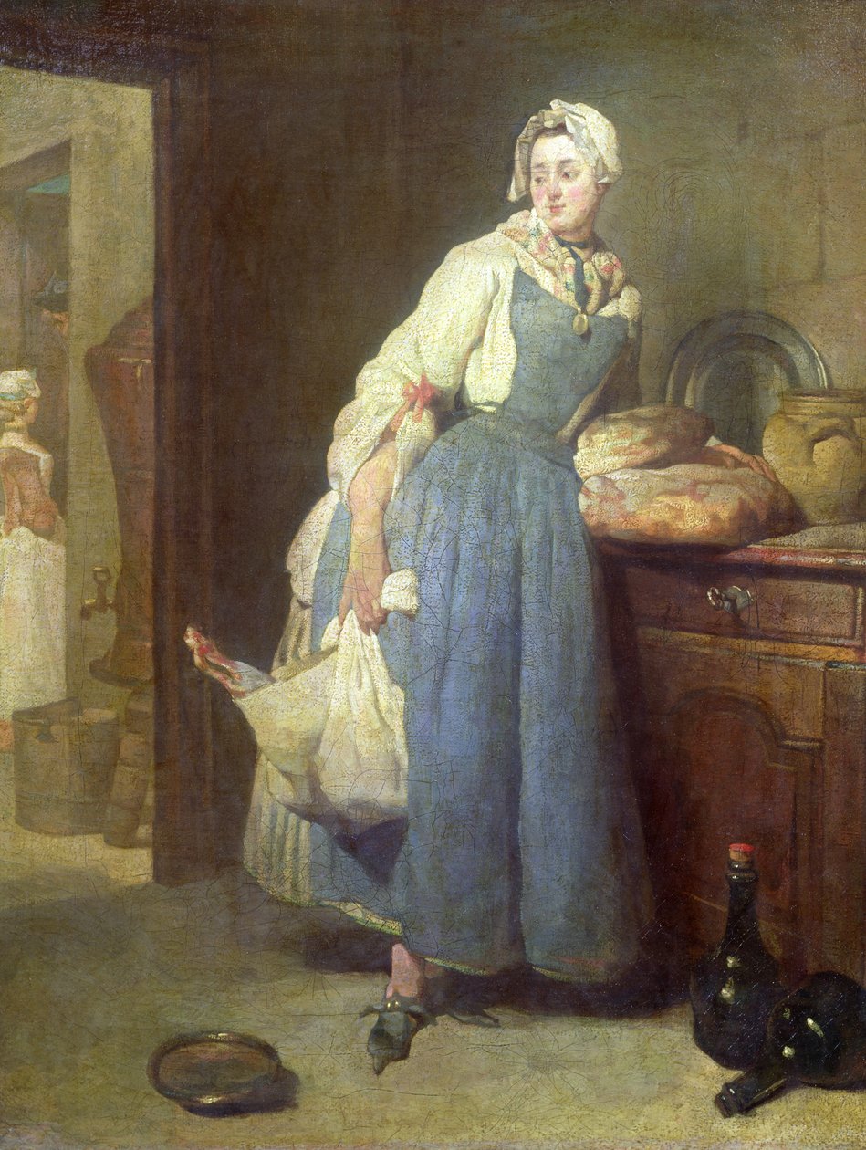 La cuoca con provviste, 1739 da Jean Baptiste Simeon Chardin