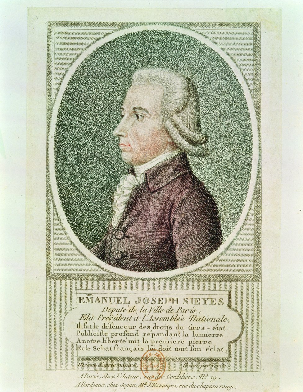 Emmanuel Joseph Sieyes (1748-1836) da Jean Baptiste Verite