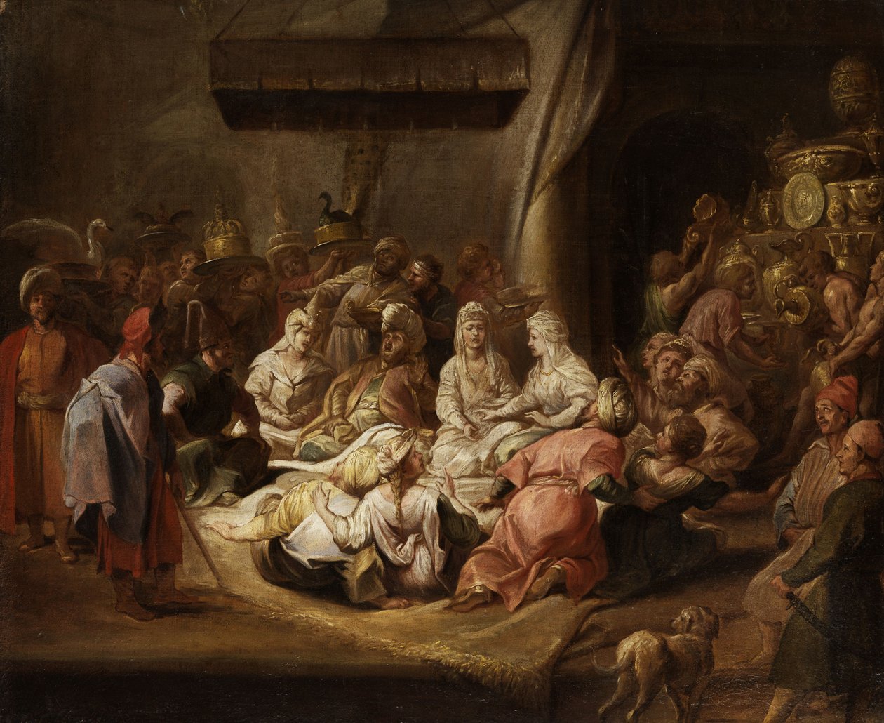 Udienza alla corte del sultano da Jean Baptiste rVanmourour