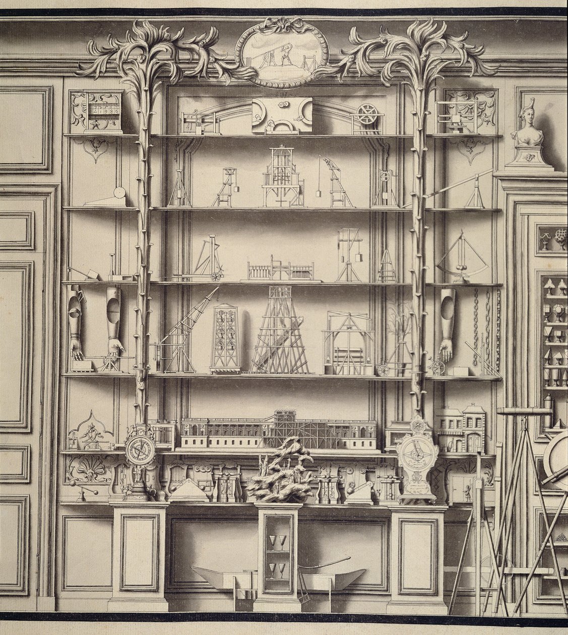 Modelli di Les Forces Movvantes, dal Cabinet de Physique di Bonnier de la Mosson da Jean Baptiste, the Younger Courtonne